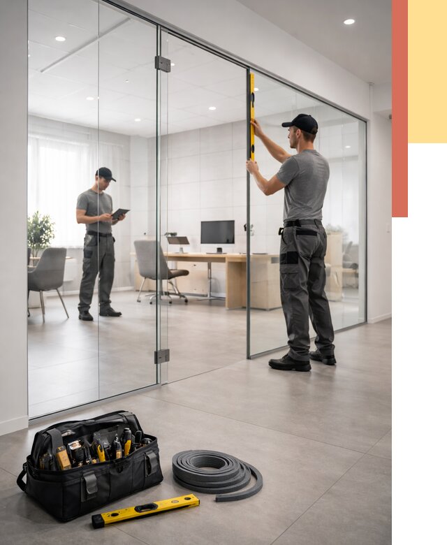 Цельностеклянные перегородки под ключ в Ревде от 10050 руб. — монтаж и цены | ОТДЕЛОЧНИК-Рвд