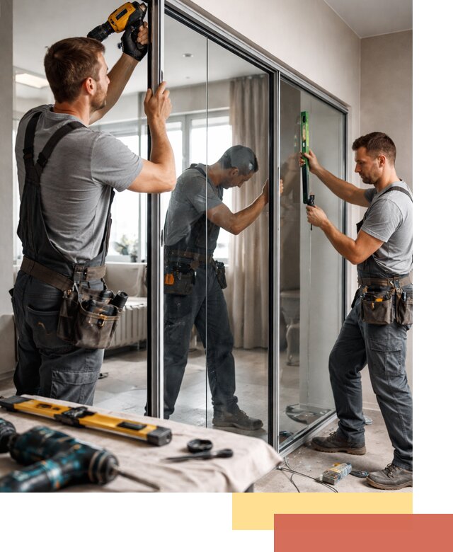 Каркасные стеклянные перегородки под ключ в Ревде