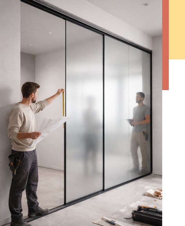 Матовые стеклянные перегородки в Ревде от 8992 руб. — монтаж и установка | ОТДЕЛОЧНИК-Рвд