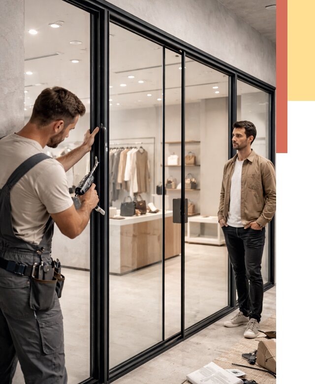 Стеклянные перегородки для магазинов в Ревде от 8675 руб. под ключ | ОТДЕЛОЧНИК-Рвд