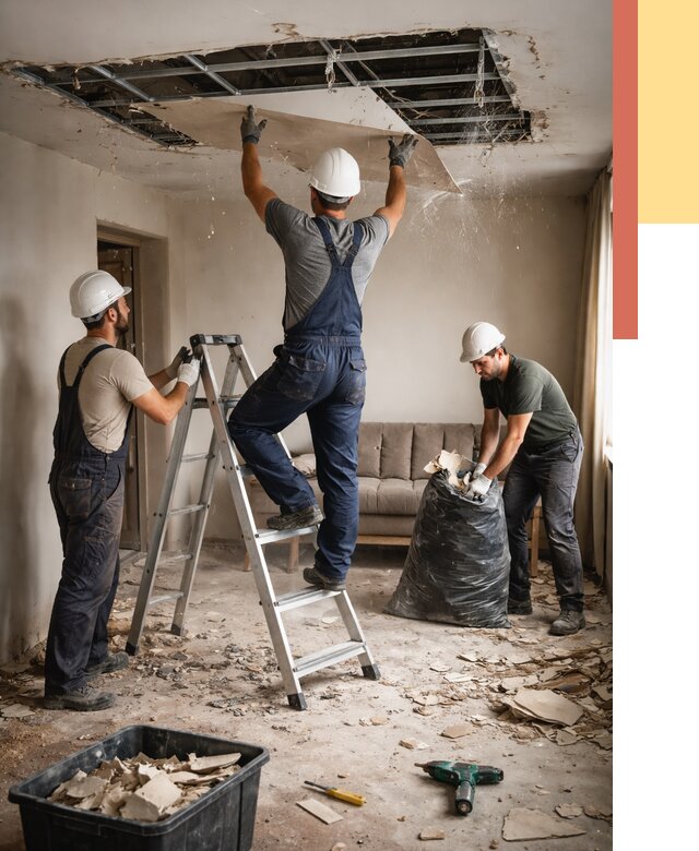 Демонтаж гипсокартонного потолка в Ревде от 444 руб. за м2 — ОТДЕЛОЧНИК-Рвд