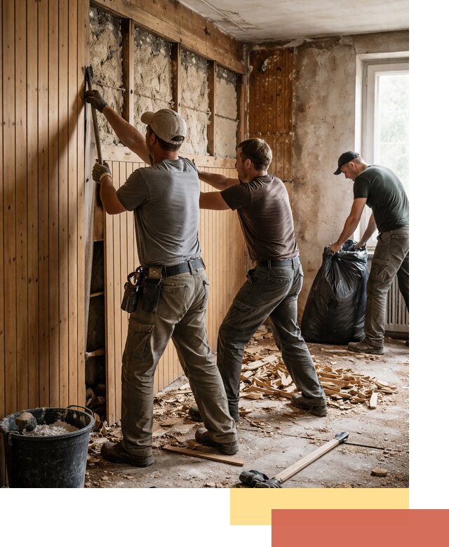 Демонтаж вагонки и вывоз материалов в Ревде