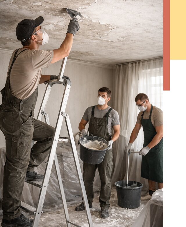 Удаление побелки с потолка в Ревде от 2645 руб. быстро и недорого | ОТДЕЛОЧНИК-Рвд