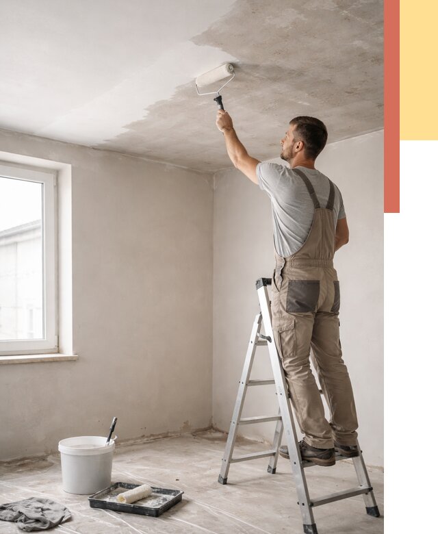 Грунтовка потолка в Ревде от 2645 руб. — быстро и недорого | ОТДЕЛОЧНИК-Рвд