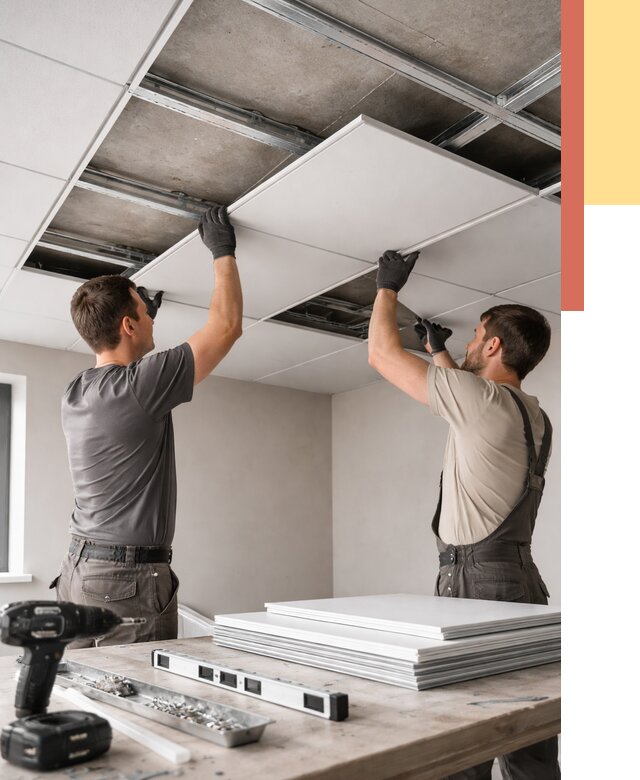 Монтаж кассетного потолка в Ревде от 4761 руб/м2 — установка и сборка | ОТДЕЛОЧНИК-Рвд