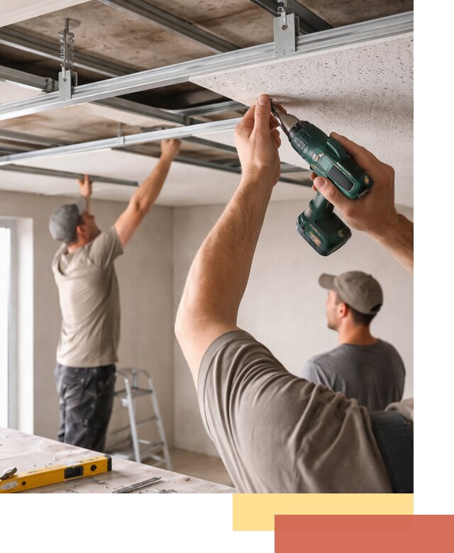 Монтаж акустического потолка в Ревде под ключ