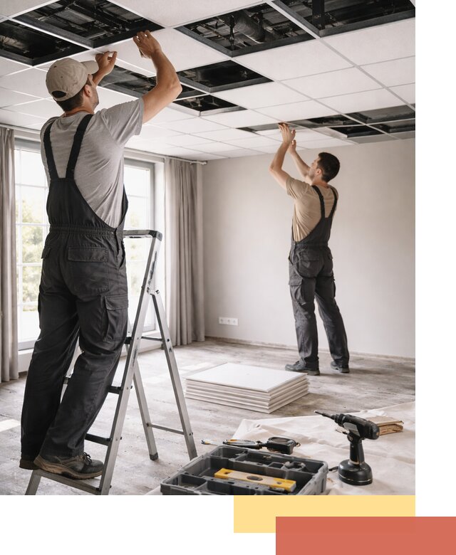 Замена плит подвесного потолка в Ревде быстро и качественно