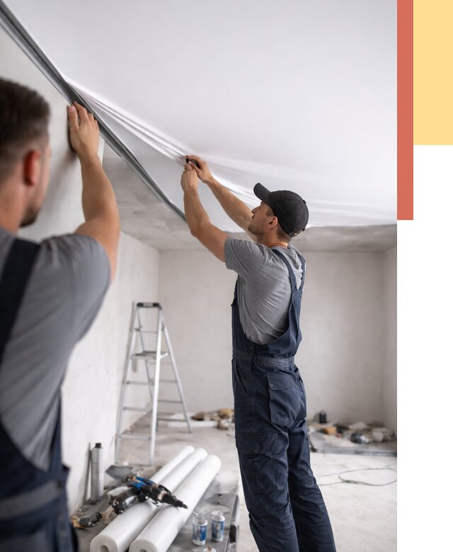 Монтаж матового натяжного потолка в Ревде от 4761 руб./м² — быстро и недорого | ОТДЕЛОЧНИК-Рвд