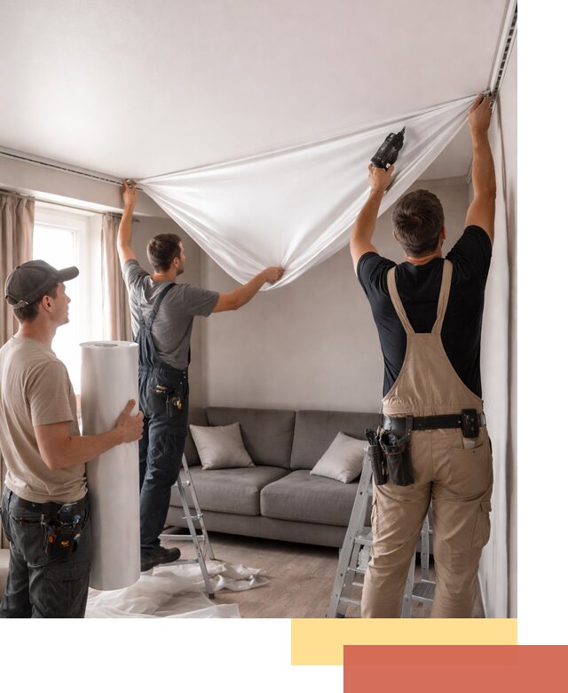 Монтаж сатинового натяжного потолка в Ревде качественно и быстро