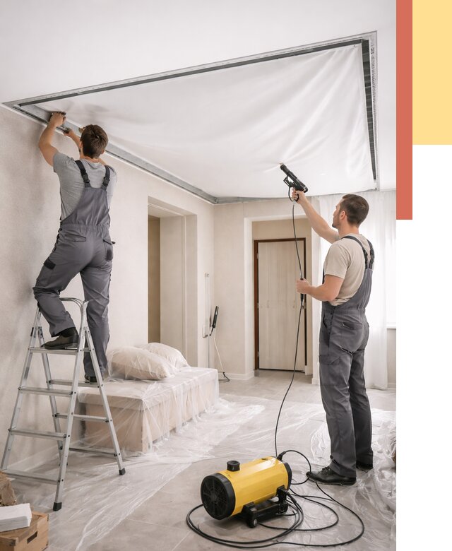 Монтаж натяжного потолка в прихожей в Ревде от 2803 руб. под ключ | ОТДЕЛОЧНИК-Рвд