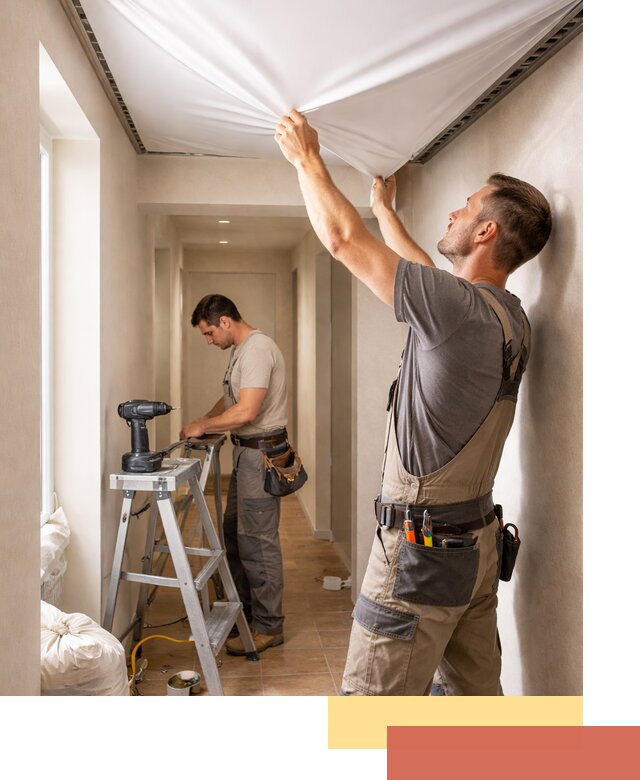 Монтаж натяжного потолка в прихожей в Ревде