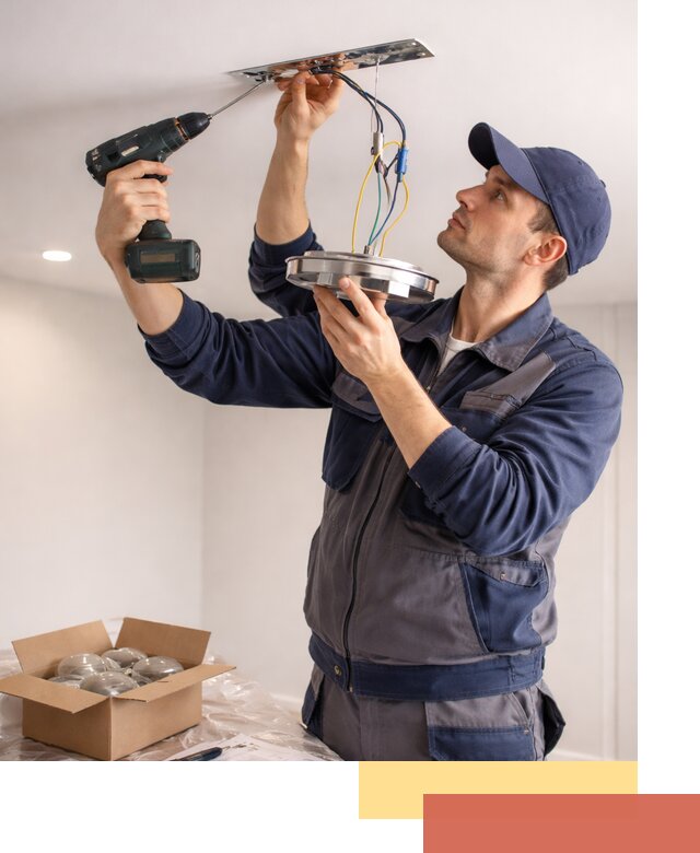 Установка люстры в натяжной потолок в Ревде