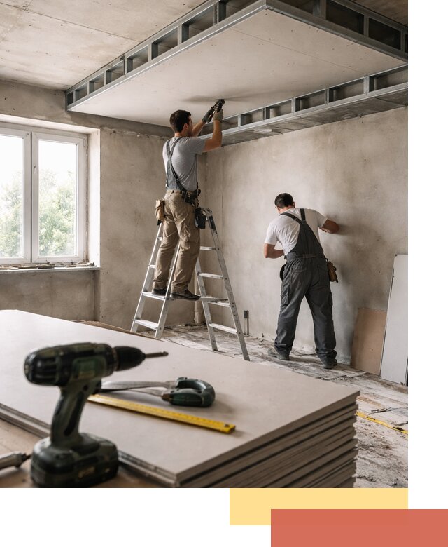 Двухуровневый потолок из гипсокартона в Ревде