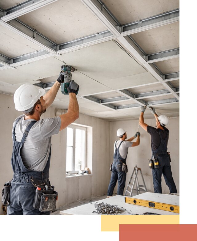 Кессонный потолок из гипсокартона под ключ в Ревде