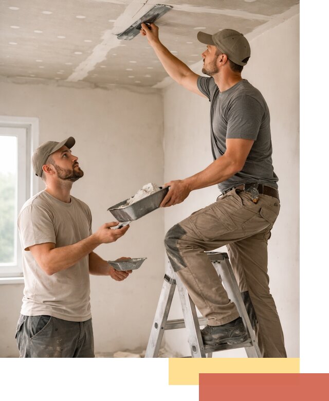 Шпаклевка потолка из гипсокартона в Ревде качественно и быстро