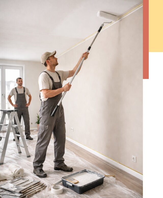 Покраска потолка из гипсокартона в Ревде от 4761 руб./м2 — услуги под ключ | ОТДЕЛОЧНИК-Рвд