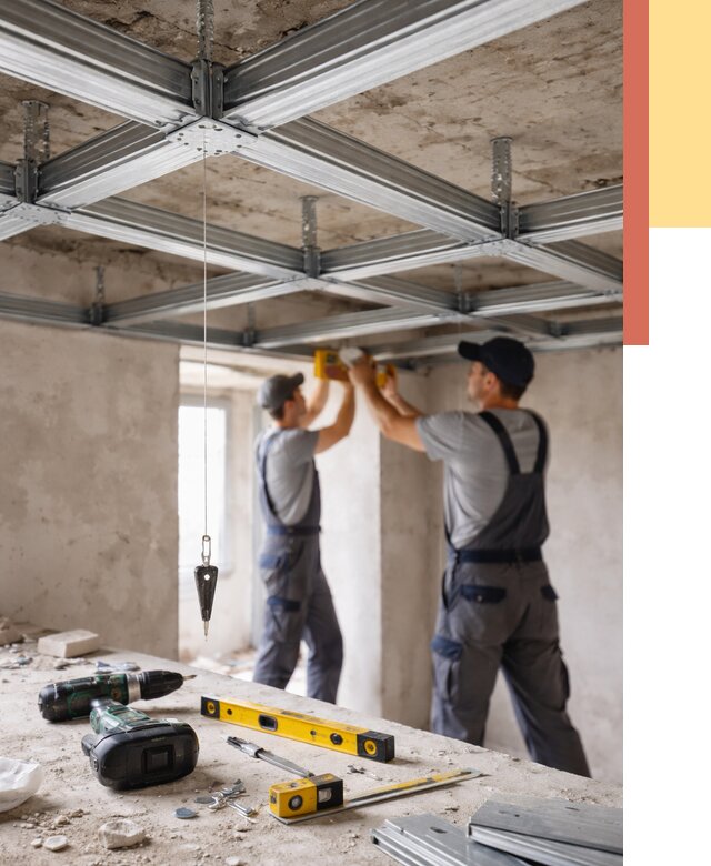 Монтаж каркаса потолка из профиля в Ревде от 4761 руб. — услуги ОТДЕЛОЧНИК-Рвд