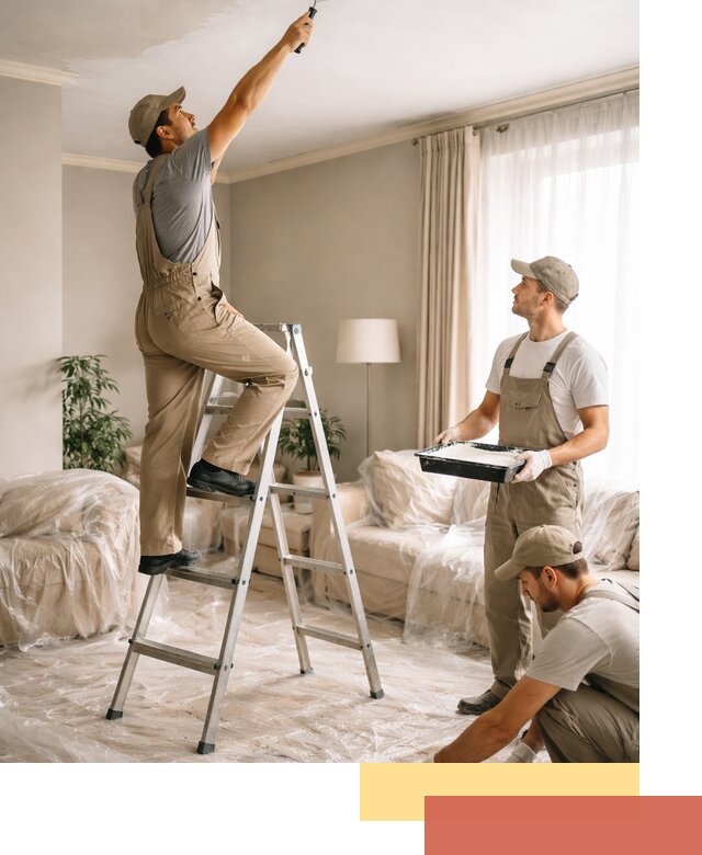 Покраска потолков акриловой краской в Ревде качественно и быстро