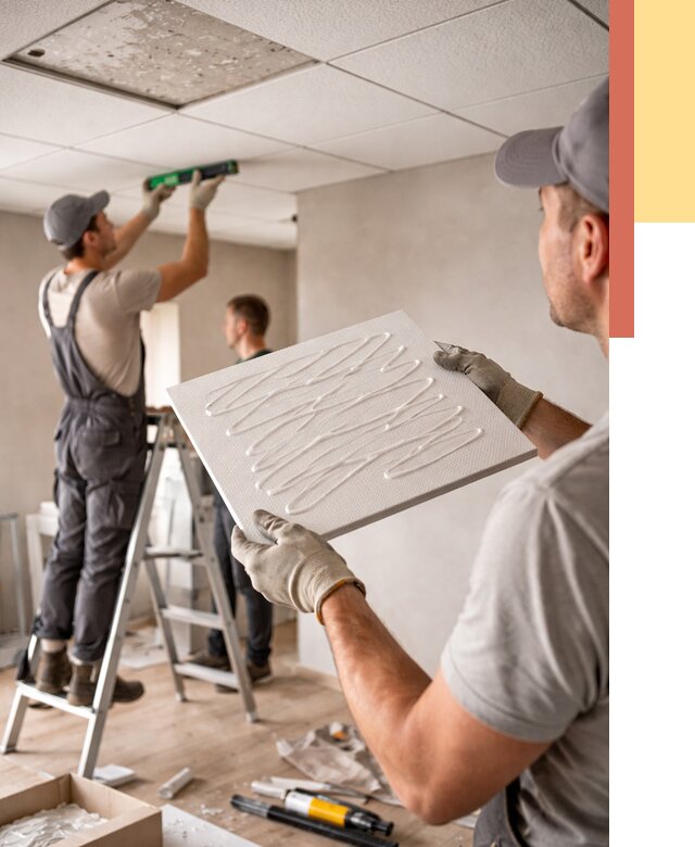 Монтаж потолочной плитки в Ревде от 4761 руб. — быстро и недорого | ОТДЕЛОЧНИК-Рвд