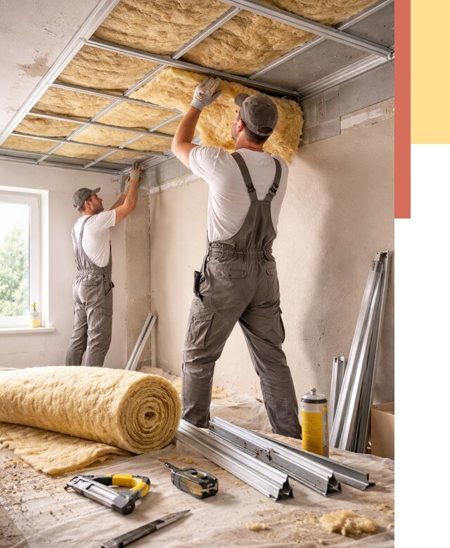 Утепление потолка в Ревде от 7617 руб/м2 — недорого, быстро, под ключ | ОТДЕЛОЧНИК-Рвд